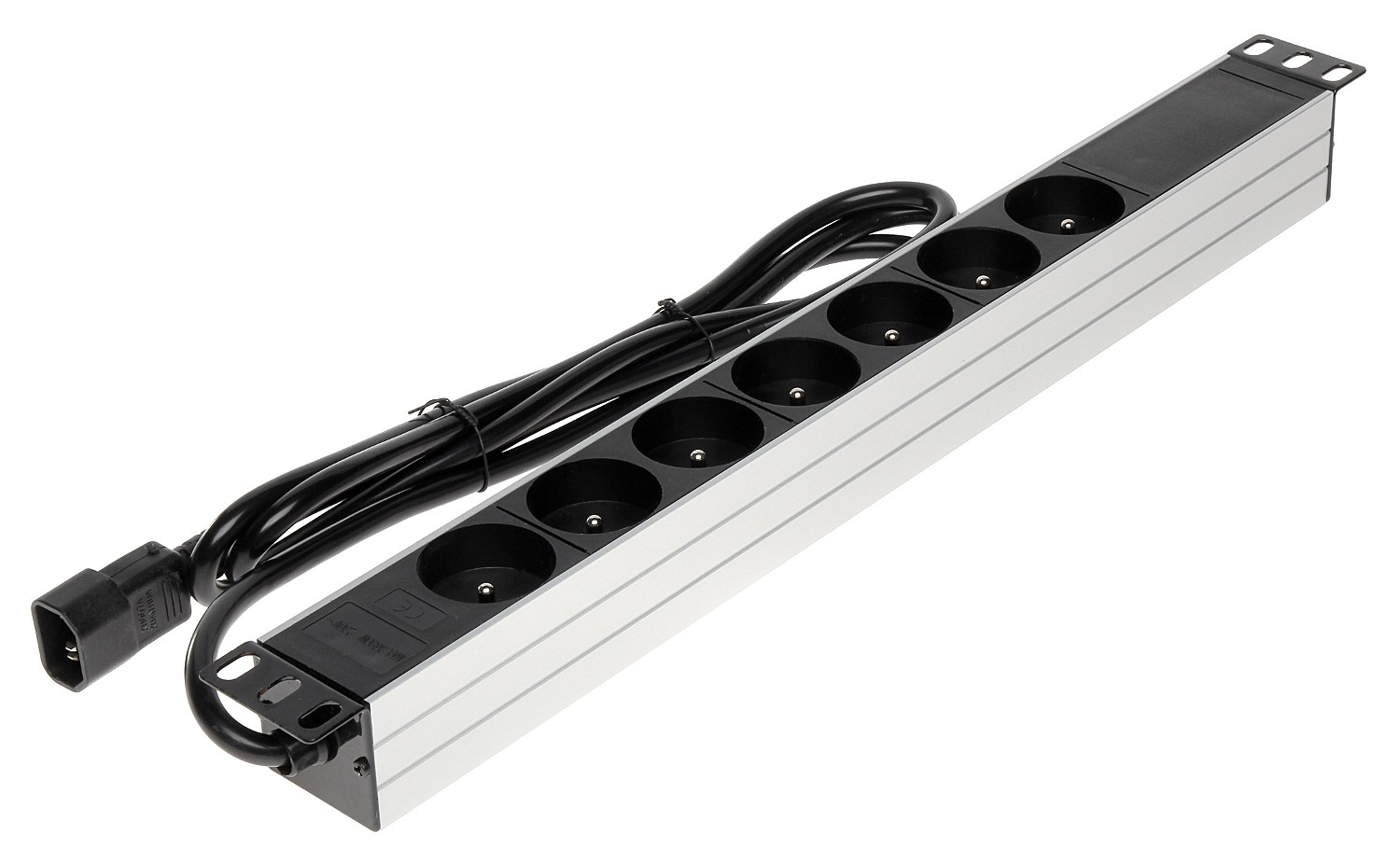 Distribuitor alimentare rack 7 prize, întrerupător bipolar PD-7/RACK/IEC stecher UPS