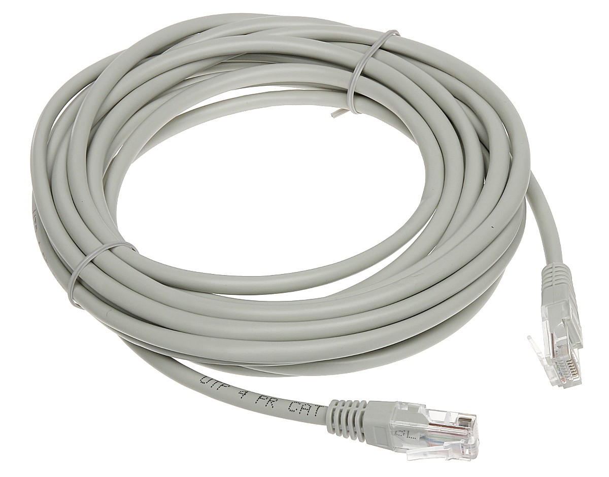 Patchcord UTP Cat5e gri 5m