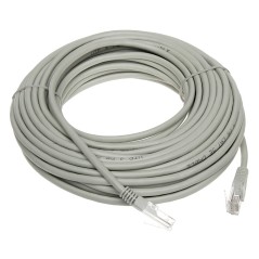 Patchcord UTP rețea 15m Cat5 gri mufat cu RJ45 - 1
