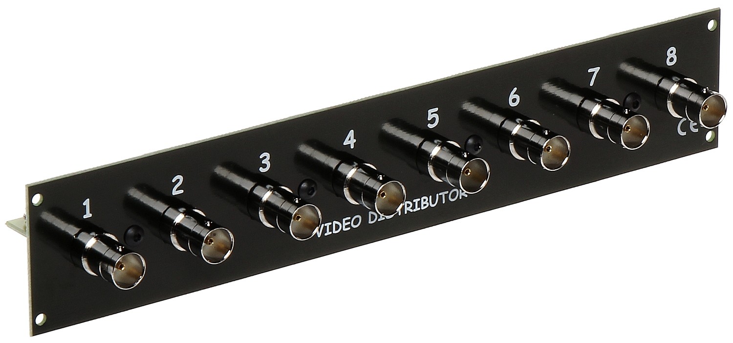 Modul patch panel BNC 8 porturi cu regletă fixare cablu coaxial