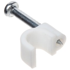 Cleme clips fixare cablu 4 mm, cu cui, 100 bucăți - 1