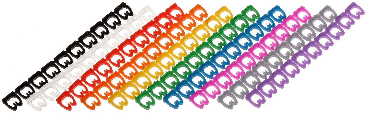 Etichete marcare cabluri multicolor OZN-46/10K(10culori*10 buc)