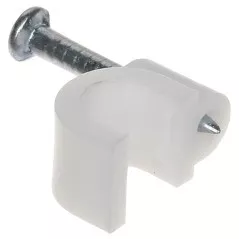 Cleme clips fixare cablu 5 mm, cu cui, 100 bucăți - 1
