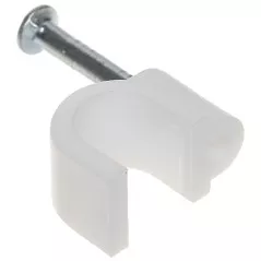 Cleme clips fixare cablu 6 mm, cu cui, 100 bucăți - 1