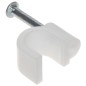 Cleme clips fixare cablu 6 mm, cu cui, 100 bucăți Cleme clips fixare cablu 6 mm, cu cui, 100 bucăți