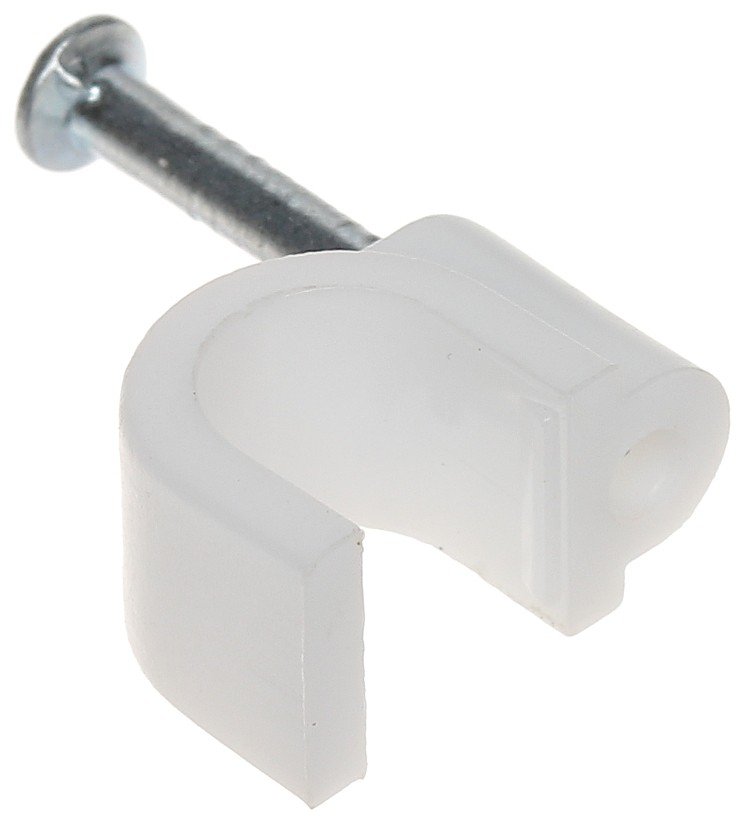 Cleme clips fixare cablu 6 mm, cu cui, 100 bucăți