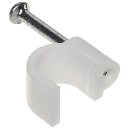 Cleme clips fixare cablu 7 mm, cu cui, 100 bucăți  - 1