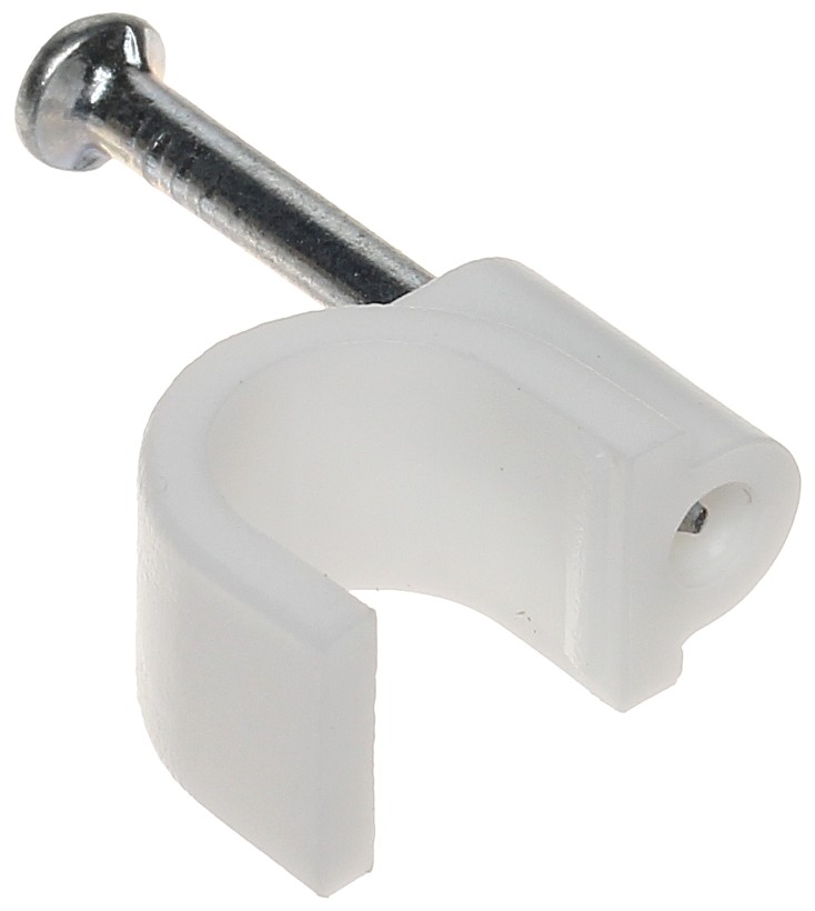 Cleme clips fixare cablu 7 mm, cu cui, 100 bucăți