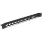 Patch panel 24 porturi Keystone, negru, 1U Patch panel 24 porturi Keystone, negru, 1U