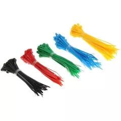 Coliere rapide/șoricei plastic 100x2.5mm, din Nylon 66, pachet 100 bucăți multicolore - 1