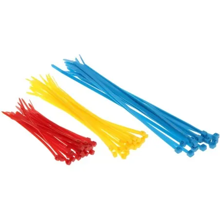 Coliere rapide/șoricei plastic, din Nylon 66, pachet 100 bucăți multicolore  - 1