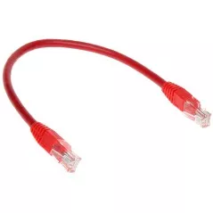 Patchcord UTP Cat.5 roșu - 0.2m - 1