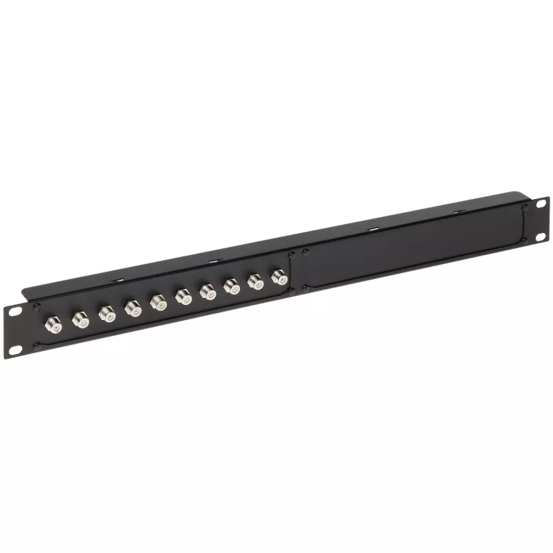 Patch panel CATV 10 porturi mufă F Rack 19 inch - 1 Patch panel CATV 10 porturi mufă F Rack 19 inch - 1
