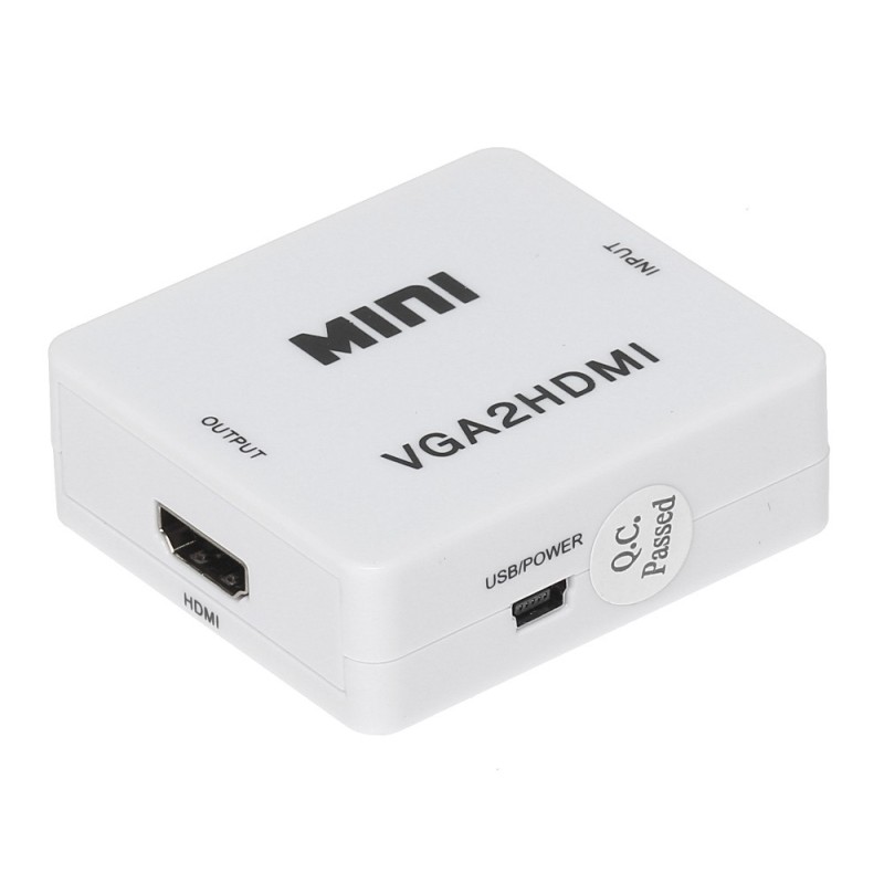 Convertor video VGA+audio la HDMI mini - 1