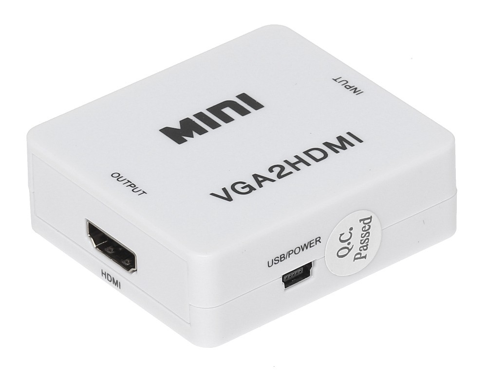 Convertor video VGA+audio stereo FullHD 1080p la HDMI mini
