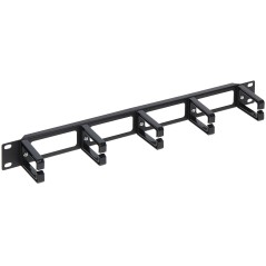 Organizator cabluri orizontal OKR-5/P 5 inele, mască decupată, 1U 19 inch - 1