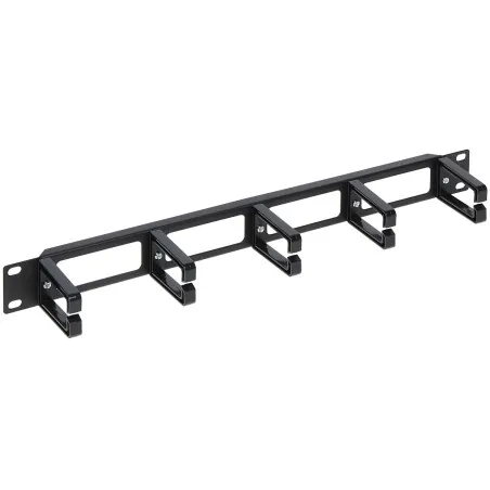 Organizator cabluri orizontal OKR-5/P 5 inele, mască decupată, 1U 19 inch  - 1