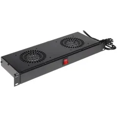 Panou rack 1U 2 ventilatoare A19P-2W cu buton pornire EPRADO - 1