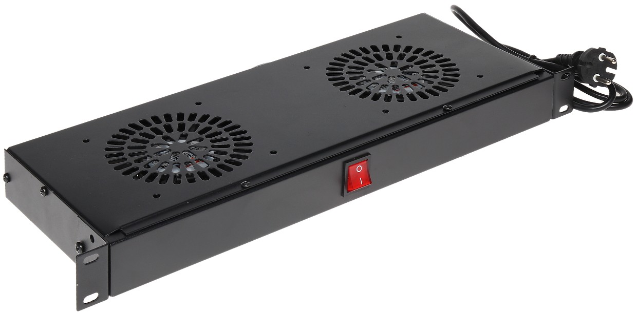 Panou rack 1U 2 ventilatoare A19P-2W cu buton pornire