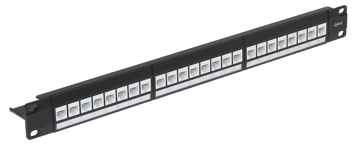Patch Panel Cat.6 UTP keystone 24 module