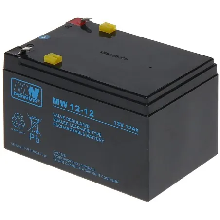 Acumulator 12V/12Ah AGM Mwpower T1 151x98x93mm  - 1