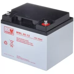 Acumulator 12V/40Ah AGM șurub M6 197x166x169mm - 1