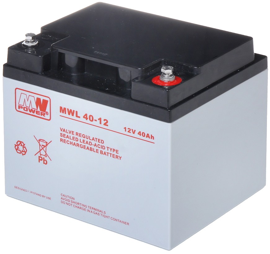 Acumulator 12V/40Ah AGM șurub M6 197x166x169mm