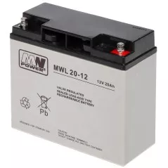 Acumulator 12V/20Ah AGM şurub M5 182x78x161mm - 1