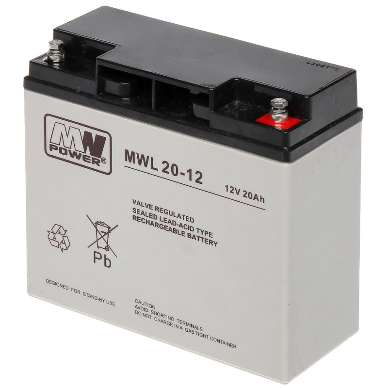 Acumulator 12V/20Ah AGM şurub M5 182x78x161mm - 1