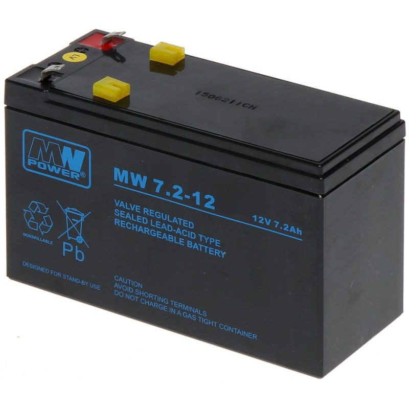 Acumulator 12V/7.2Ah AGM terminal T2 151x65x94mm - 1 Acumulator 12V/7.2Ah AGM terminal T2 151x65x94mm - 1
