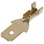 Conector auto papuc tata neizolat plat auriu latime 4.7mm pentru fir 0.3-1mmp Conector auto papuc tata neizolat plat auriu latime 4.7mm pentru fir 0.3-1mmp