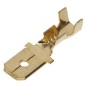 Conector auto papuc tata neizolat plat auriu latime 6.3mm pentru fir 1-2.5mmp Conector auto papuc tata neizolat plat auriu latime 6.3mm pentru fir 1-2.5mmp