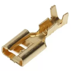 Conector auto papuc mama neizolat plat auriu latime 6.3mm pentru fir 1-2.5mmp  - 1