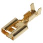 Conector auto papuc mama neizolat plat auriu latime 6.3mm pentru fir 1-2.5mmp 
