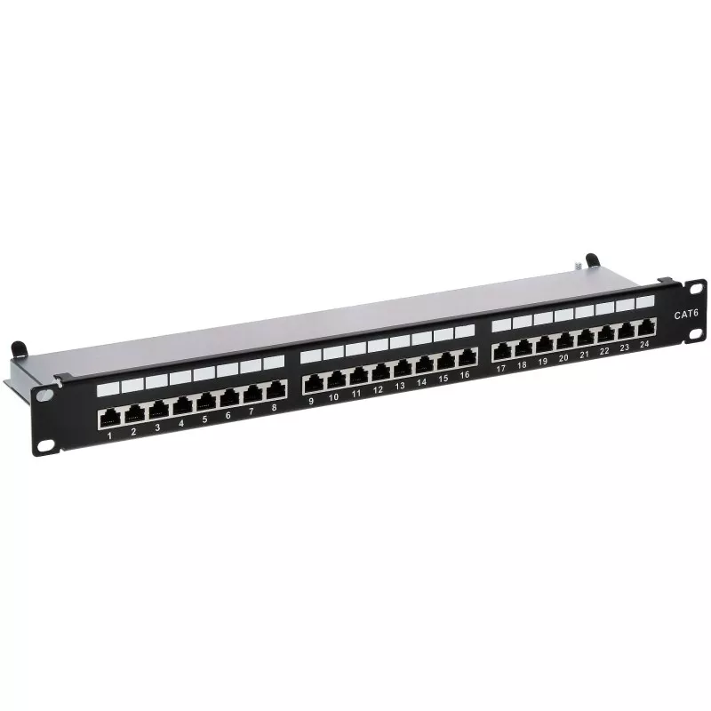 Patch panel 24 porturi FTP Cat.6 ecranat - 1 Patch panel 24 porturi FTP Cat.6 ecranat - 1