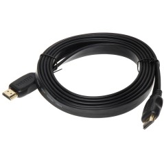 Cablu HDMI v1.4 plat 2 m cu conectori auriti - 1
