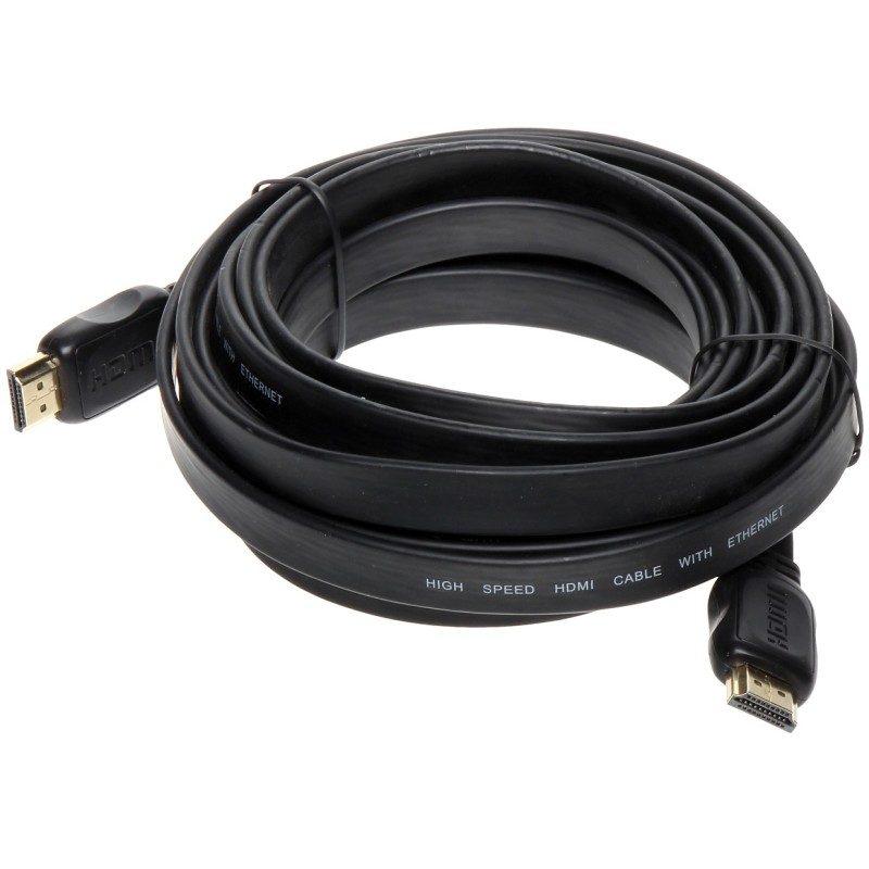 Cablu HDMI v1.4 plat 5 m cu conectori auriti - 1
