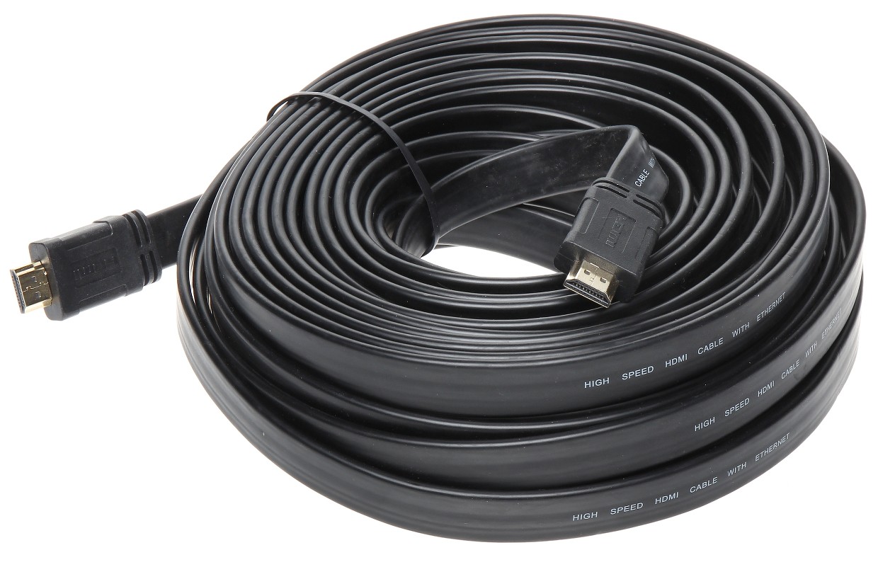 Cablu HDMI v1.4 plat 15 m cu conectori auriti