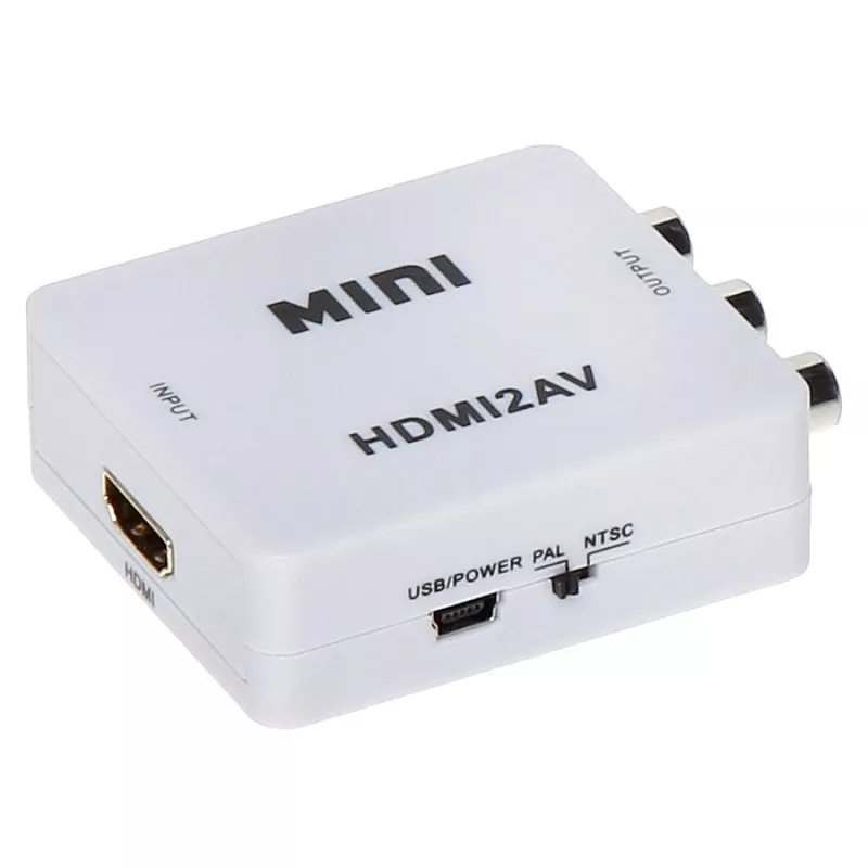 Convertor video HDMI la 3xRCA(video + audio stereo) alimentat USB - 1 Convertor video HDMI la 3xRCA(video + audio stereo) alimentat USB - 1