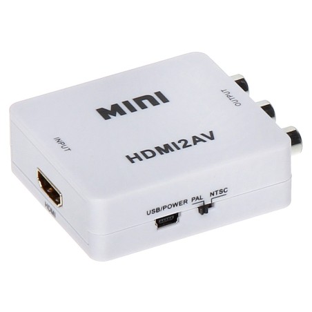 Convertor video HDMI la 3xRCA(video + audio stereo) alimentat USB  - 1
