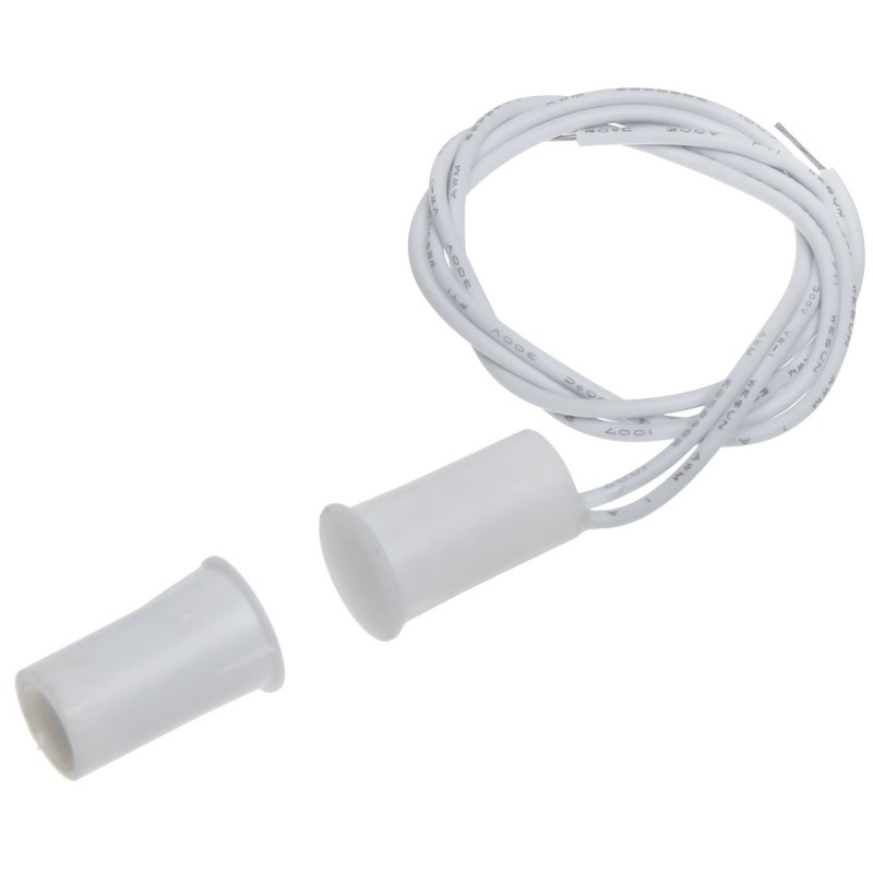 Contact magnetic îngropat KN-04C pentru rama geam sau toc ușă alb - 1