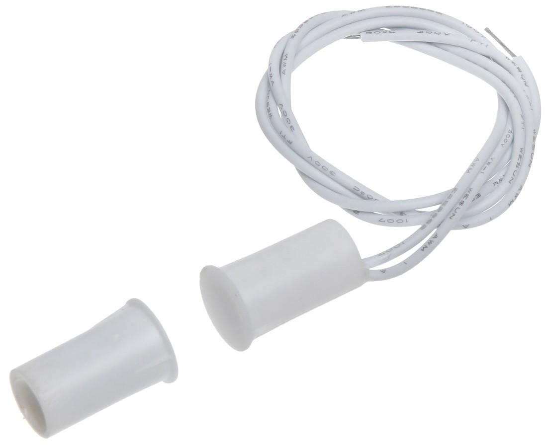 Contact magnetic îngropat KN-04C pentru rama geam sau toc ușă alb