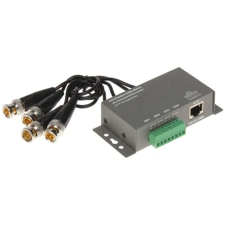 Video balun 4 canale 5 MP pasiv cu conectori BNC cu fir TR-4M  - 1