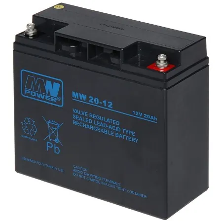 Acumulator AGM 12V/20AH-MW long-life terminal M5 180x167x76 mm  - 1