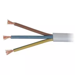 Cablu electric lițat OMY-3X1.5 rotund 300 V cupru intrgral, alb - 1