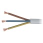 Cablu electric lițat OMY-3X1.5 rotund 300 V cupru intrgral, alb