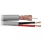 Cablu supraveghere RG59 + alimentare 2X0.75 200m