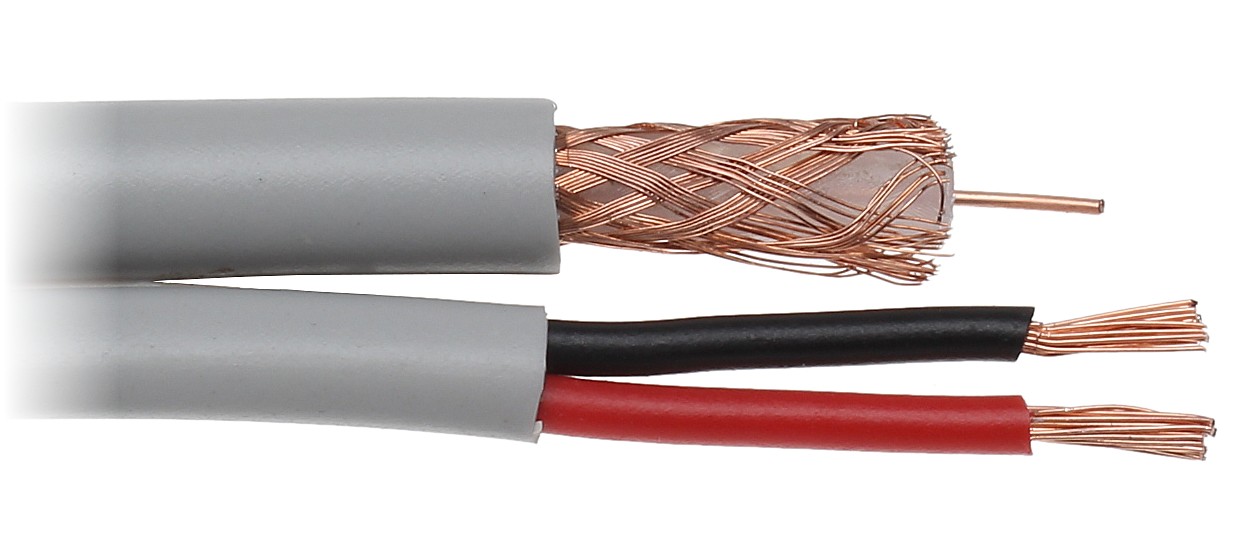 Cablu supraveghere RG59 + alimentare 2X0.75 100m