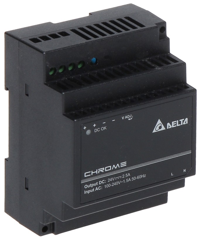 Sursă 24V/2.5A interfon/sonerie cu montaj tablu electric DRC-24V60W-1AZ