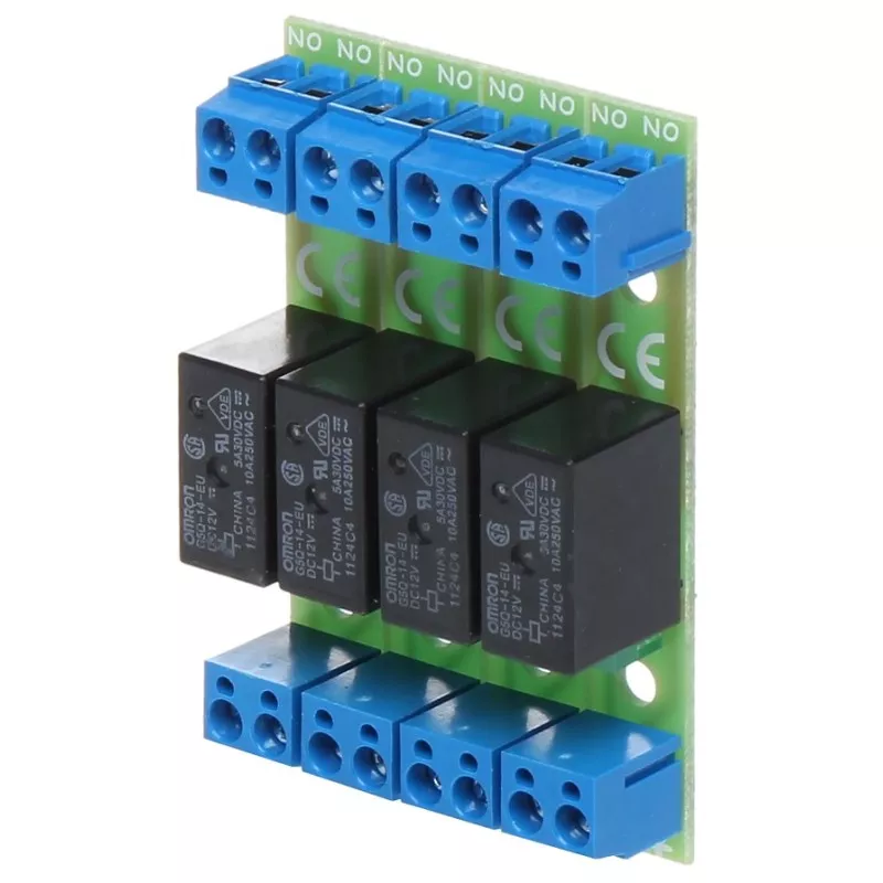 Modul 4 relee 10-16VDC, comutare 10A la 50VAC PK4-12-ZN/S - 1 Modul 4 relee 10-16VDC, comutare 10A la 50VAC PK4-12-ZN/S - 1